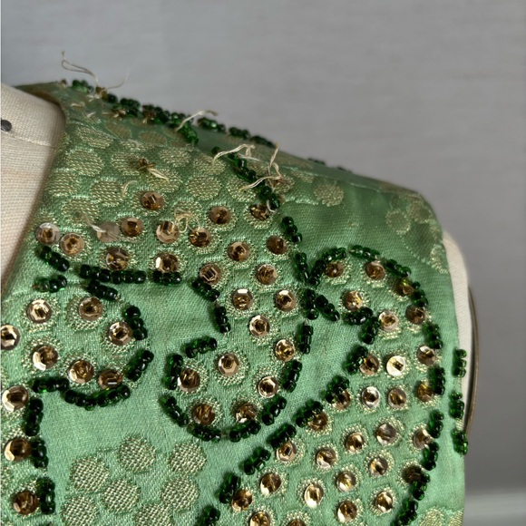 Green Patterned Midi Dress - Picture 6 of 11